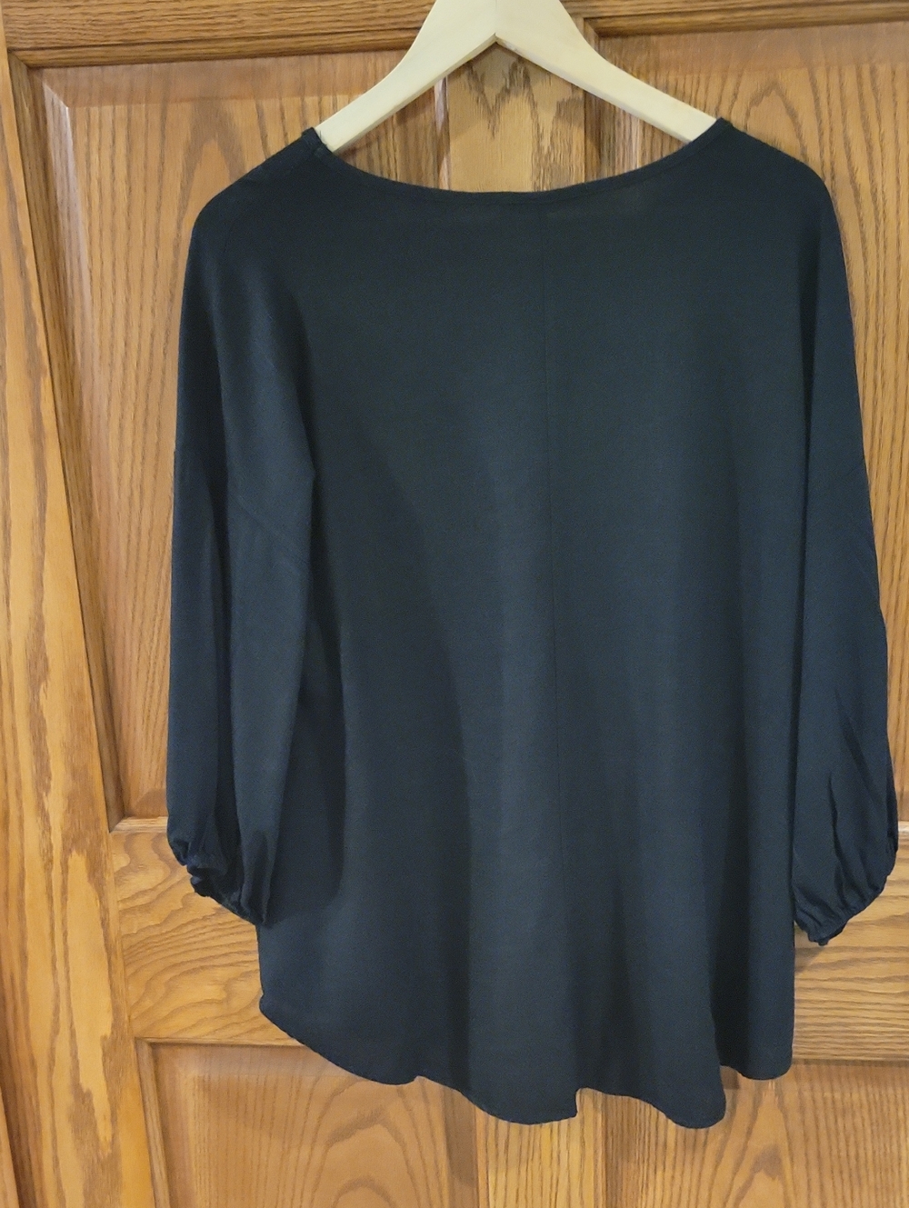 Womens Black Linen Tunic Top In Size Large - Picture 5 of 5